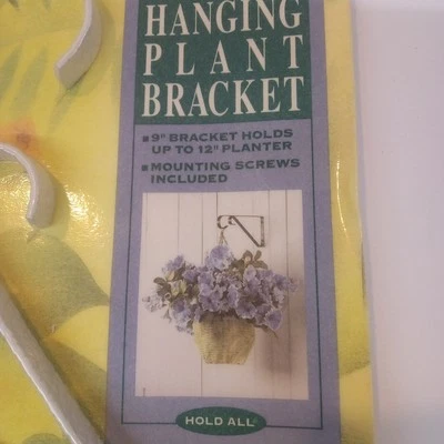 Suporte de planta suspenso aço branco 9 polegadas suporte de parede suporte de planta suspenso - Imagem 1 de 4