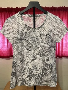 CAMISETA STYLE & CO SPORT MARFIL Talla Mediana Pequeña Conjunto de 2 piezas - Imagen 1 de 5