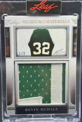 2023 Leaf Museum Of Materials Kevin Mchale Game Used Jersey 1/2 Boston Celtics - Image 1 of 2