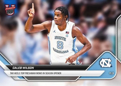 Caleb Wilson Tar Heels Debut 2025-26 Bowman U NOW Basketball Card #8 - Presale - Image 1 of 2