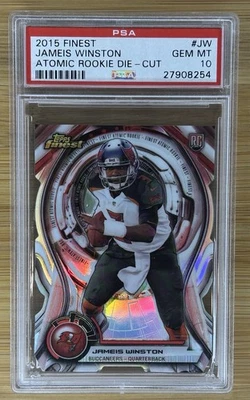 2015 Topps Finest Atomic Finest Die-Cut Jameis WInston RC Rookie PSA 10 GEM MINT - Image 1 of 2