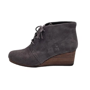 Dr. Scholls Dakota Damenschuhe Größe 7,5 grau Keilabsatz Stiefeletten Wildleder bequem - Bild 1 von 13