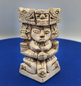 Mexican Folk Art Statue Aztec Mayan Goddess Figurine – Pre-Columbian Style - Picture 1 of 6