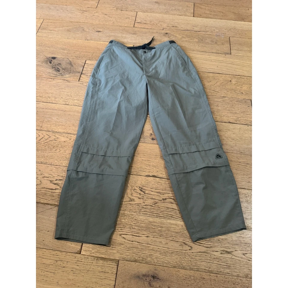 Pantalones de Carga Nike ACG Verde Oliva Convertibles Cremallera Exterior Gorpcore Talla L/G Foto 1 de 4