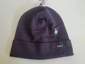 Smartwool Everyday Thermal Merino Wool Reversible Cuffed Beanie Black Cherry Dot - Picture 1 of 5