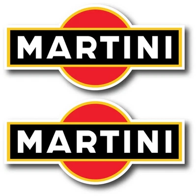 2X MARTINI DECAL STICKER 3M US MADE TRUCK CAR VEHICLE WALL RACING MOTORSPORT - Image 1 of 4