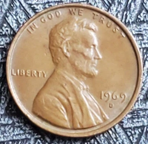 1969 D Double Die Obverse Lincoln Penny Rare Find Circulated Red/Brown - Picture 1 of 4