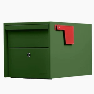 Post Mount Mailbox | Small (Green). Size 12 x 12 x 18.5 (HxWxD) Anti-Theft Lo... - Picture 1 of 7