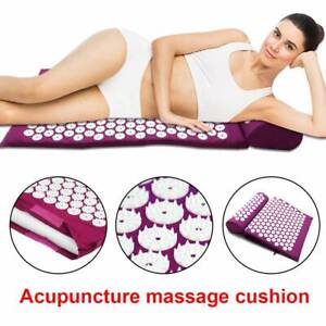Yoga Cushion Acupressure Massage Mat Pain Relief Therapy Muscle Back Neck pillow