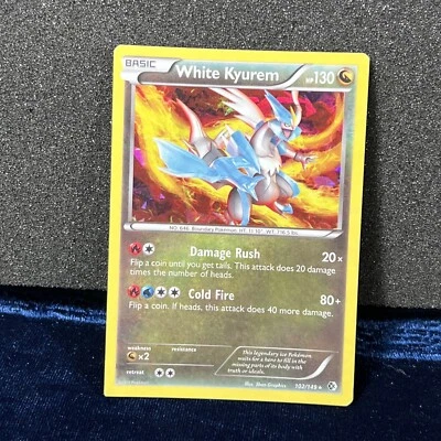 Error White Kyurem Boundaries Crossed 102/149 Shattered Glass Holo Pokemon Card - Image 1 of 4