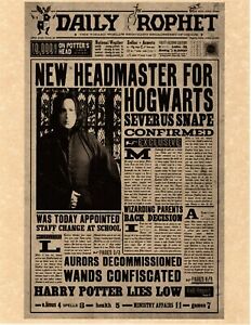 Daily Prophet Harry Potter New Headmaster For Hogwarts Replica   Severus Snape