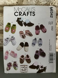 McCall's M6342 Sewing Pattern for Baby Shoes Booties Sz S-M-L - UNCUT - Picture 1 of 1