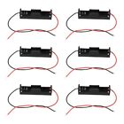 6Pcs Wired Connector 1.5V AAA Battery Holder Plastic Case Storage Box Black V6O2
