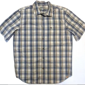 Camicia Carhartt uomo L manica corta con bottoni multicolore a quadri usata in ottime condizioni - Foto 1 di 3