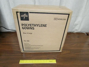 100 Stück - Medline Polyethylen Kleider blau X-Large Einweg NONBL200 NEU - Bild 1 von 3