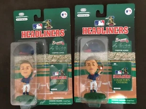 Lot of 2 1996 MLB Headliners Atlanta Braves CHIPPER JONES Action Figure  (JY87) - Picture 1 of 2