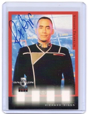 Babylon 5 Season Four Richard Biggs ( Stephen Franklin ) autograph auto card #A1 - Image 1 of 2