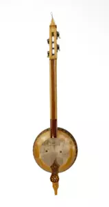 Turkish Pyrogravure Made Quality Wooden Kemane W/ A Bow - Bag - Picture 1 of 9
