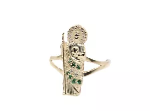 San Judas Tadeo CZ Ring 10k Gold Größe 7 - St Jude Thaddäus CZ 10k Goldring - Bild 1 von 4