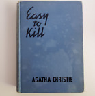 Insigne rouge vintage 1939 Easy to Kill Agatha Christie Dodd Mead & Co couverture rigide