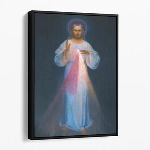Göttliche Barmherzigkeit Original Kazimirowski Christ Jesus Bibel Leinwandbild Wandbild - Bild 1 von 7