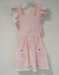 NWT Serendipity From Shrimp & Grits Pink Gauze Cotton Jumper Girl's Size 4-5 - Picture 1 of 3