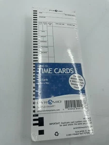 Pyramid Time Cards for 4000/4000HD/5000+/5000+HD Time Clocks, 100/Pack (44100-10 - Picture 1 of 3