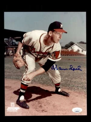 Warren Spahn  JSA Certed Signed  8x10 Photo Autographed Braves - Image 1 of 3