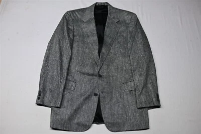 Chaqueta Blazer Abrigo Deportivo De Colección Hickey Freeman 40R Gris Suave Seda Tweed Hecha en EE. UU. Foto 1 de 4
