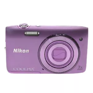 Nikon COOLPIX S3500 Purple 20.05 MP Digital Camera English Language From Japan - Picture 1 of 5