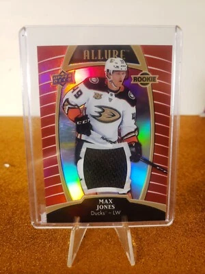 2019-20 Upper Deck Allure Rookies Red Rainbow Jerseys Max Jones #72 Rookie RC - Image 1 of 2