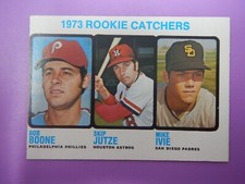 1973 Topps Baseball Bob Boone Skip Jutze Mike Ivie RC #613