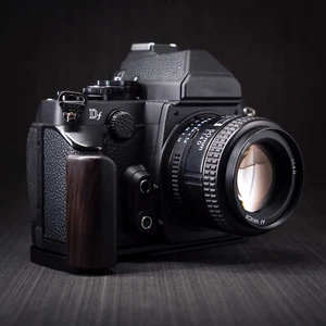 For Nikon Df Camera w/Aluminum Alloy Arca Baseplate Wood L Hand Grip Holder New - Picture 1 of 25