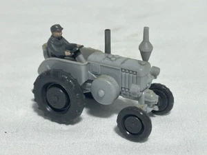 Vintage Wiking Farm Tractor w/ Man, Gray, Germany, 1/87 - Picture 1 of 3