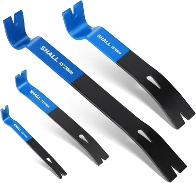 4-PCS Flat Pry Bar Set-15" 10" 7.5" 5.5"-Heavy Duty Puller Crowbar,Flat Bar Tool - Image 1 of 4