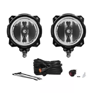 KC HiLiTES Gravity Pro6 Plug-N-Play Spot Kit de Luz LED con Cubiertas Negras-Universal - Imagen 1 de 3