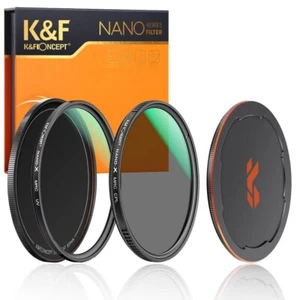 K&F Concept 49mm-82mm NANO-X MCUV CPL HD Multi-Coated Filter Kit ,with Metal Cap - Picture 1 of 9