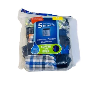 Hanes Boys Mediums Comfort Flex Woven Boxer 5-Pack No Irritating Tag Breathable - Picture 1 of 5