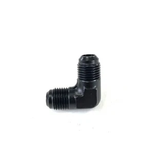 -6AN Male to 6AN Male 90° Degree Flare Swivel Aluminum Fitting Adapter Black - Picture 1 of 11