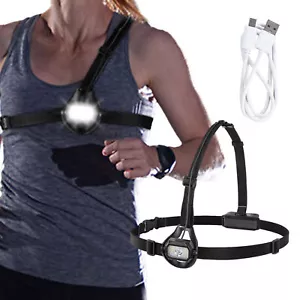 Running Light for Runners Chest LED Lamp Jogging Run Torch Rechargeable - Picture 1 of 12