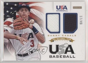 2012 Panini USA Baseball National Team 15U Combo Jerseys /49 Danny Casals #6