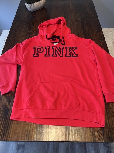 UNDERCOVER Felpa con cappuccio Victoria's Secret ROSA da donna rossa collo a V split collo taglia M