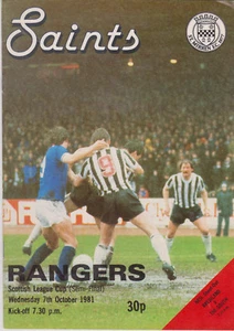 Programma / Programme St.Mirren v Glasgow Rangers 07-10-1981 League Semi Final - Bild 1 von 1