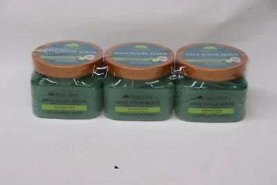 Lot of 3 Tree Hut Shea Sugar Scrub Coconut Lime Exfoliatin 18 oz Made in USA New - Image 1 of 4
