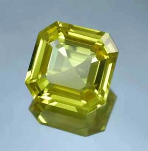 Certified Natural Yellow Sapphire Asscher Cut Ceylon 35 Ct Loose Gemstone - Picture 1 of 7