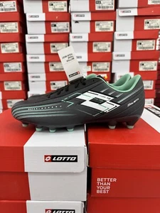 Lotto Solista 700 VIII FG Mens Soccer Cleats Shoe Asphalt White All Black 10 NIB - Picture 1 of 9