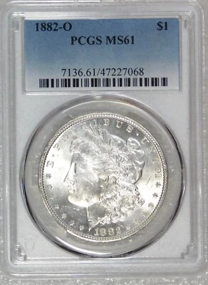 1882-O Morgan Silver Dollar PCGS MS61 Frosty White Premium Quality #H17G - Image 1 of 4