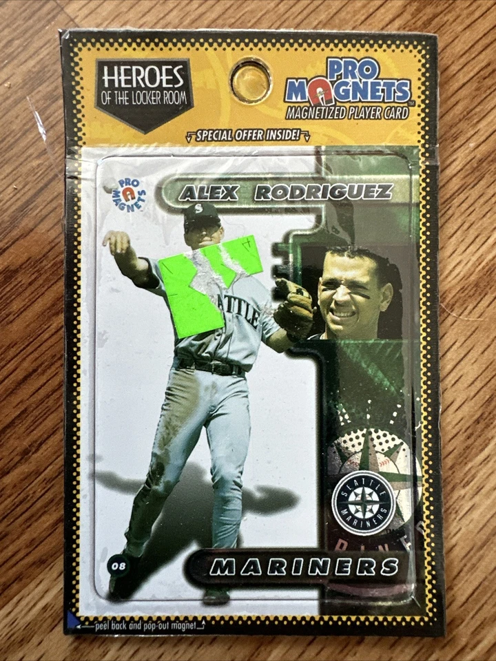1998 Pro Magnets Heroes of the Locker Room Alex Rodriguez #08 - Image 1 of 2