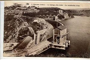 CP 36 Indre - Eguzon - Le Barrage, rive droite - La canalisation d'eau - Picture 1 of 2