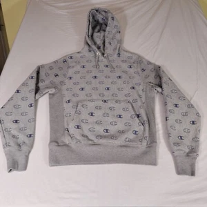 Champion Reverse Weave Sz Small All Over Print Hoodie Hooded Sweatshirt - Picture 1 of 17